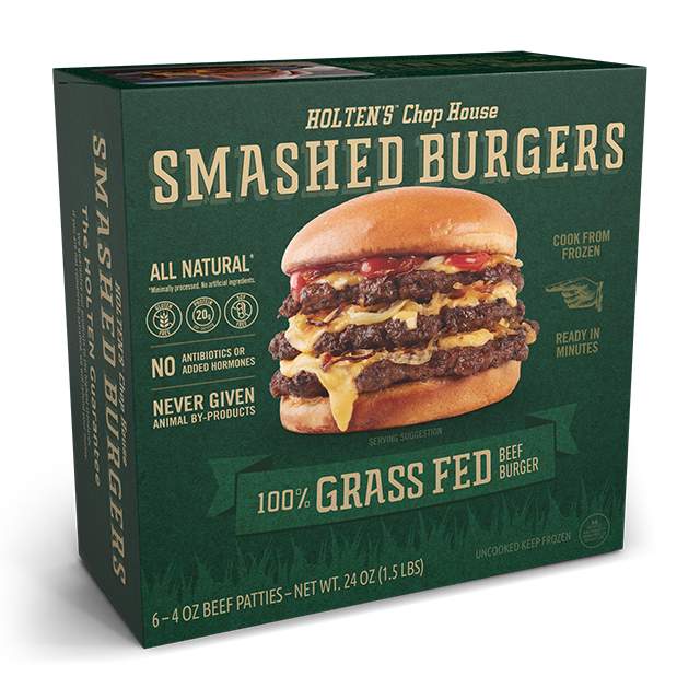 holten's chop house grass fed smashed burgers